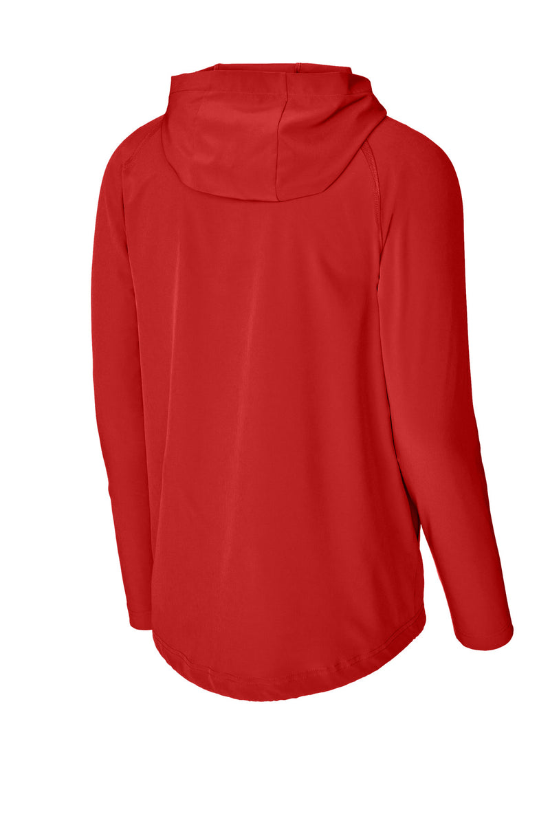Sport-Tek Repeat 1/2-Zip Long Sleeve Hooded Jacket - Deep Red
