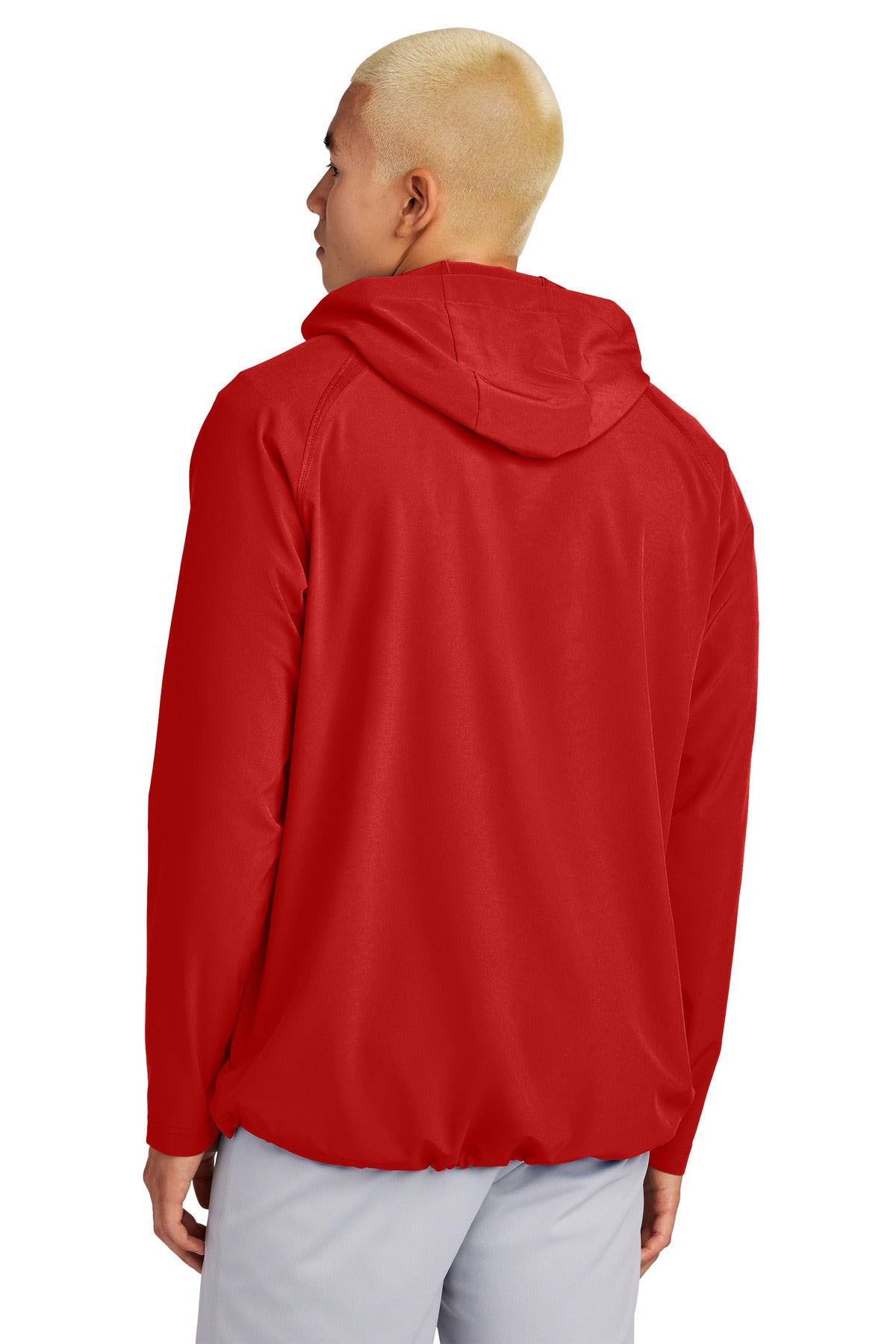 Sport-Tek Repeat 1/2-Zip Long Sleeve Hooded Jacket - Deep Red
