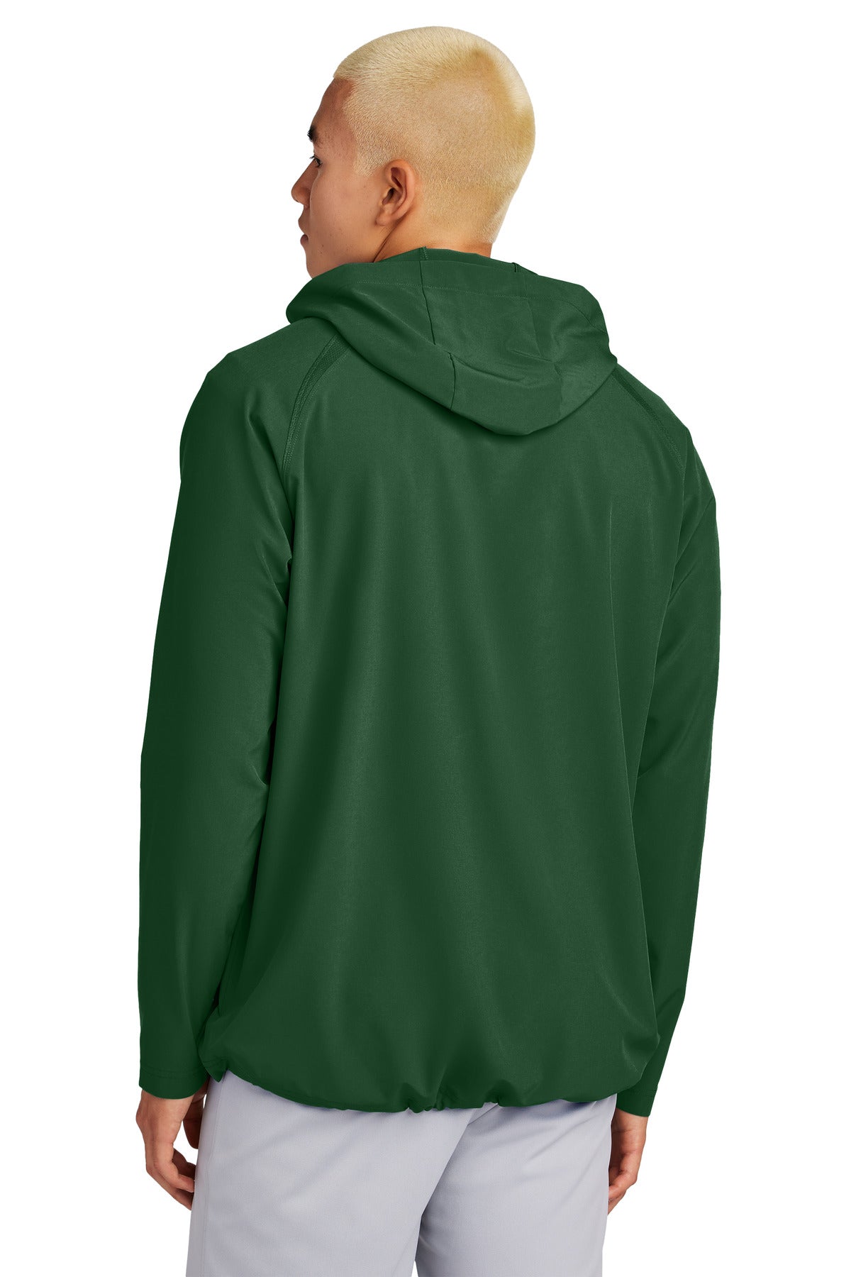 Sport-Tek Repeat 1/2-Zip Long Sleeve Hooded Jacket - Forest Green
