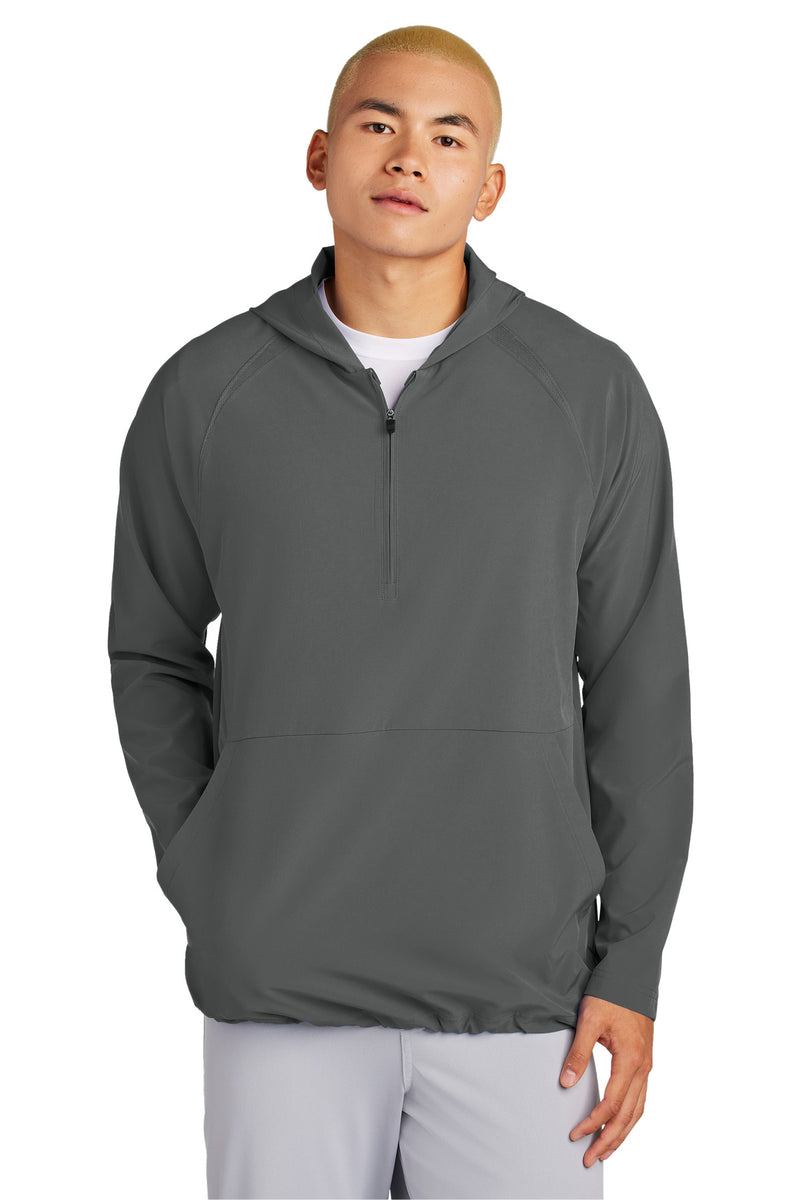 Sport-Tek Repeat 1/2-Zip Long Sleeve Hooded Jacket - Iron Grey