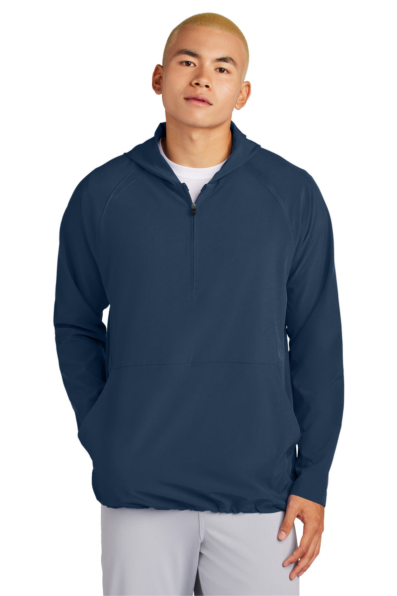 Sport-Tek Repeat 1/2-Zip Long Sleeve Hooded Jacket - True Navy