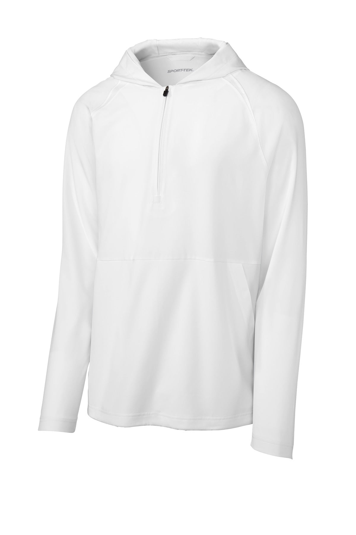 Sport-Tek Repeat 1/2-Zip Long Sleeve Hooded Jacket - White