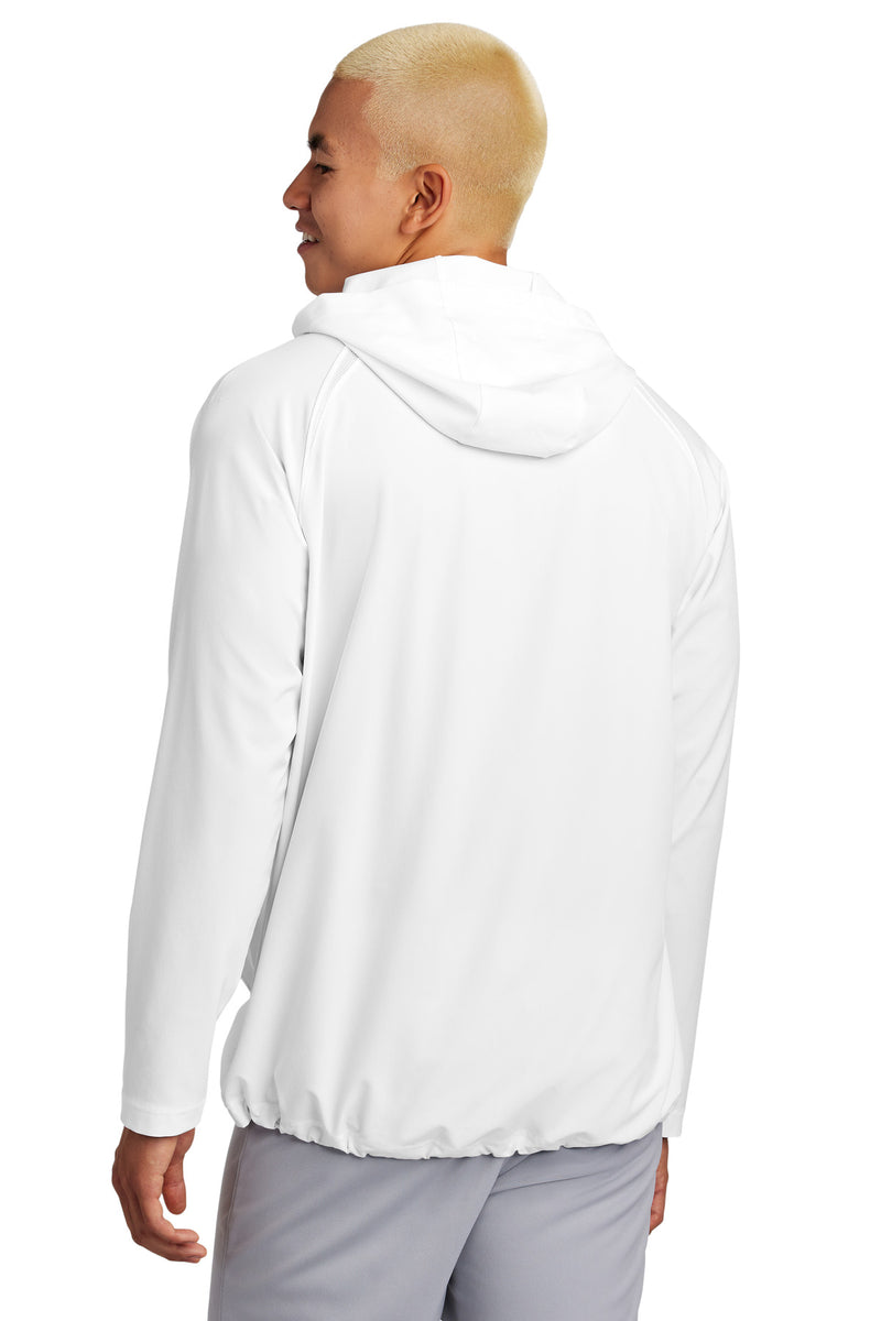 Sport-Tek Repeat 1/2-Zip Long Sleeve Hooded Jacket - White