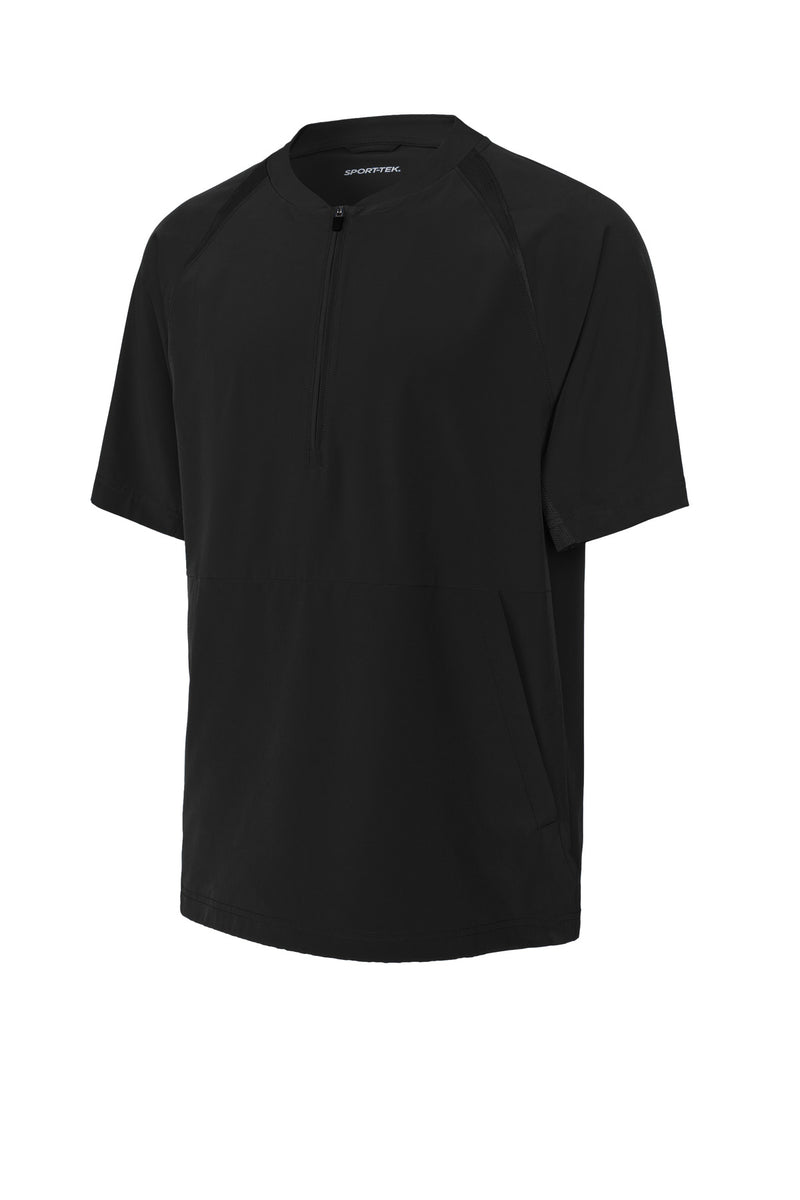 Sport-Tek Repeat 1/2-Zip Short Sleeve Jacket - Black