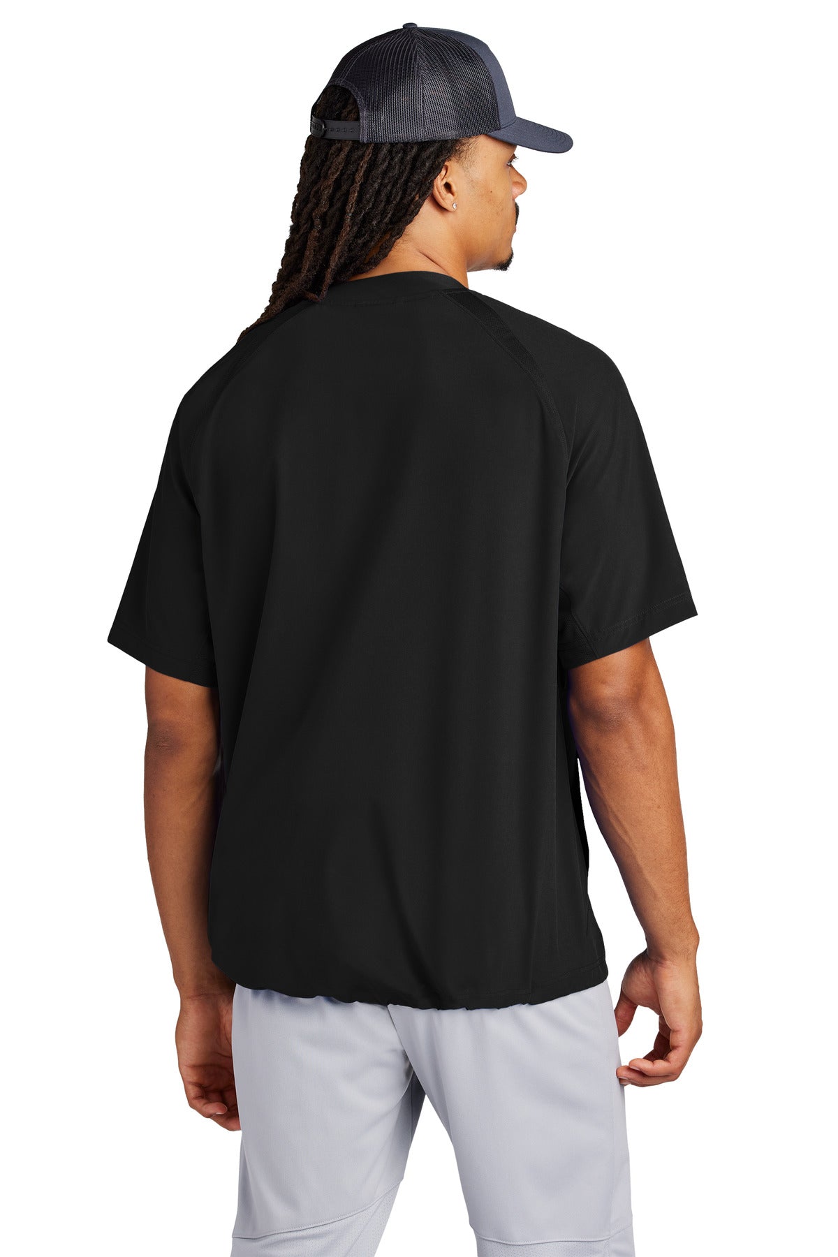 Sport-Tek Repeat 1/2-Zip Short Sleeve Jacket - Black