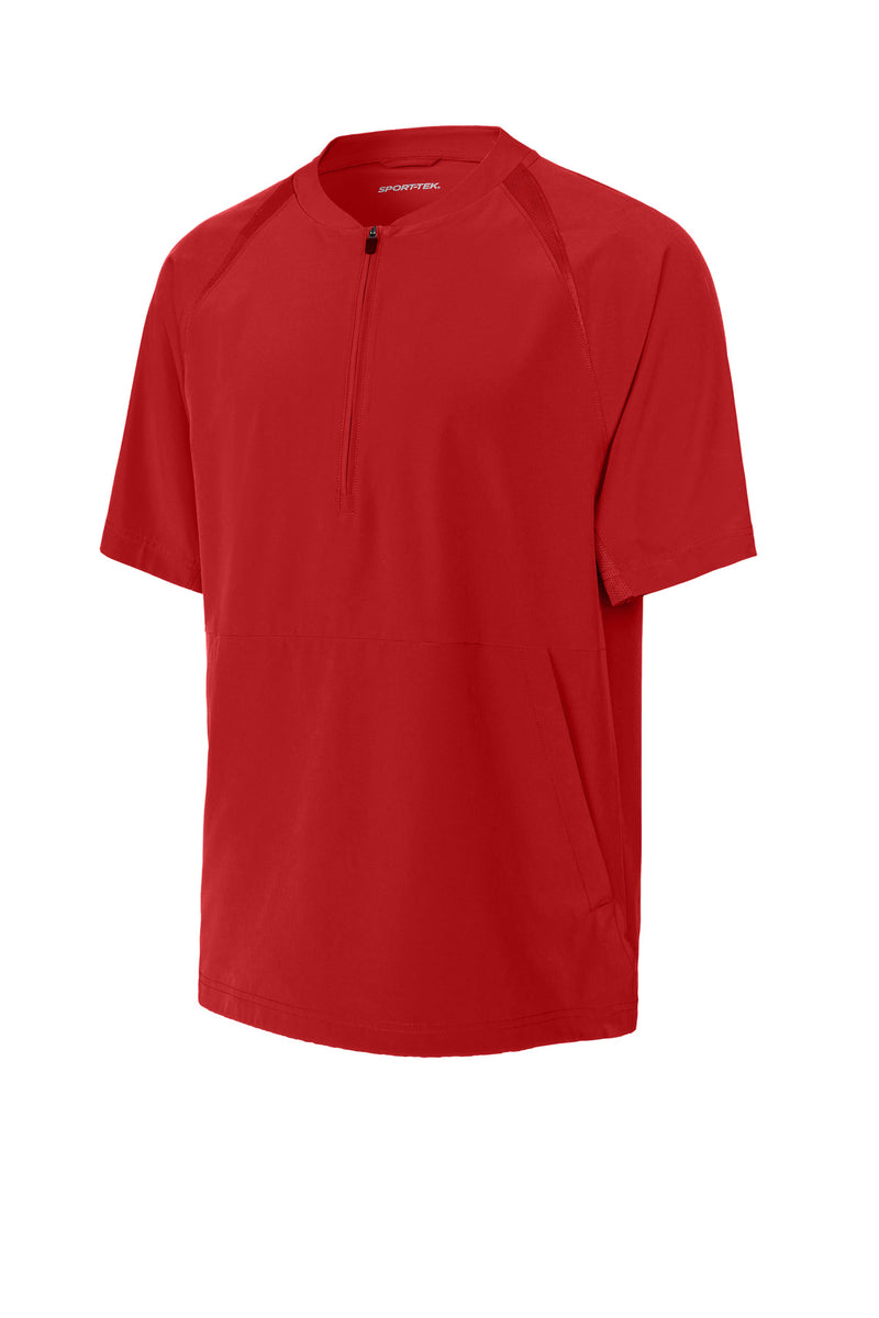 Sport-Tek Repeat 1/2-Zip Short Sleeve Jacket - Deep Red