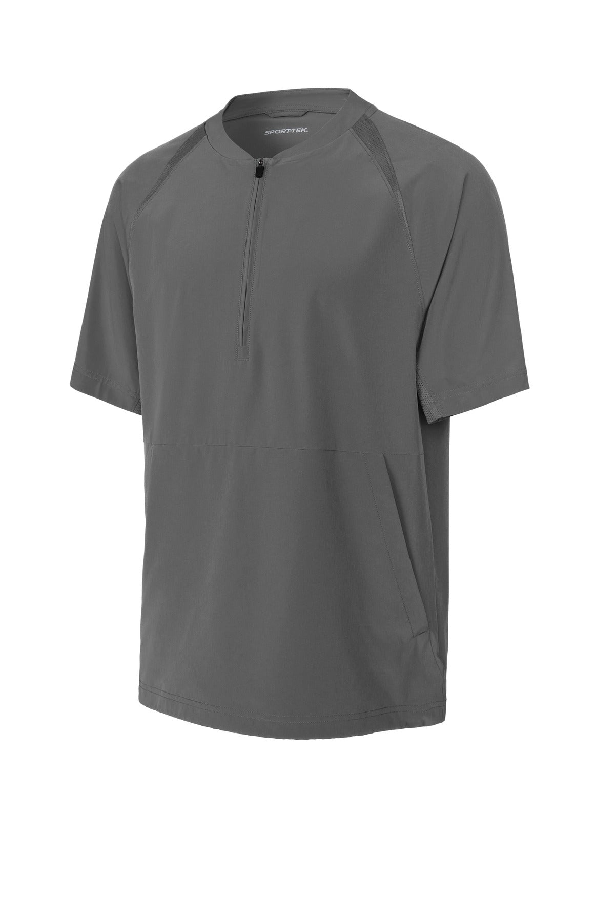 Sport-Tek Repeat 1/2-Zip Short Sleeve Jacket - Iron Grey