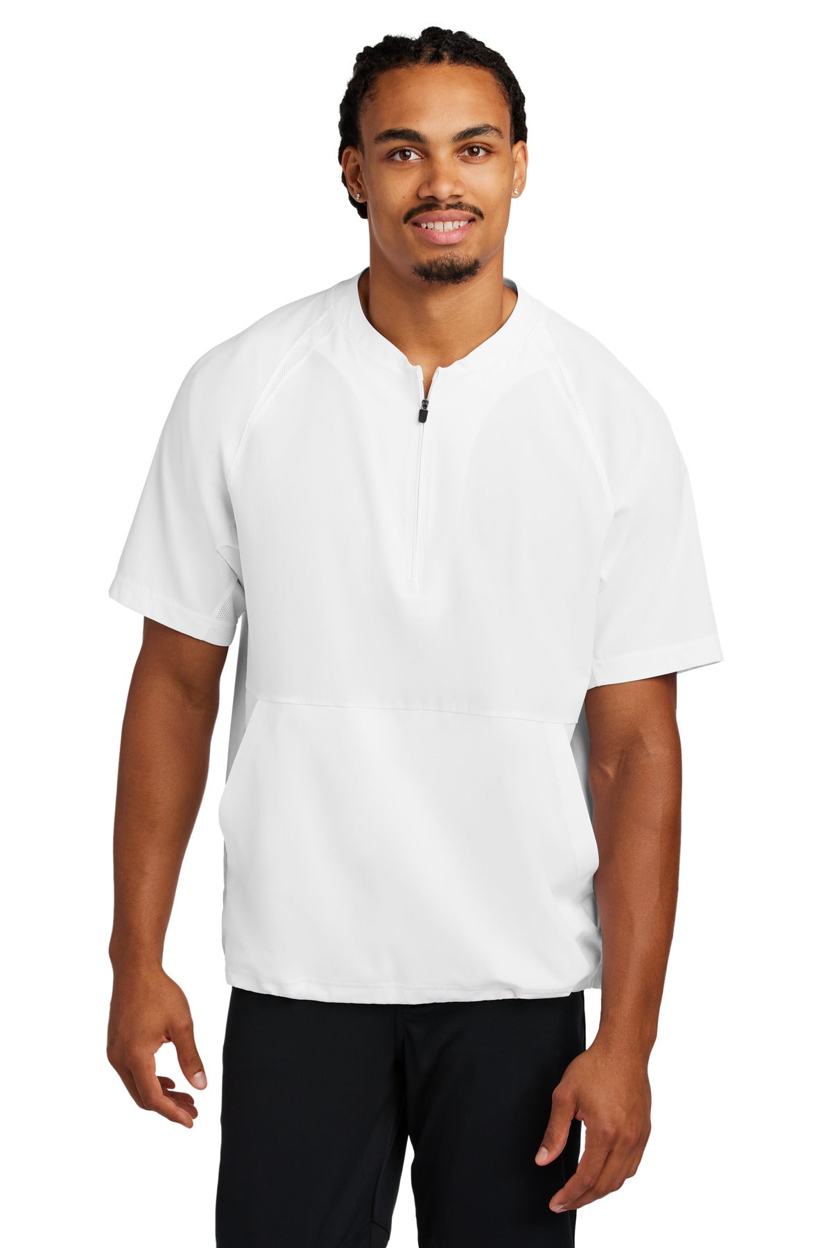 Sport-Tek Repeat 1/2-Zip Short Sleeve Jacket - White