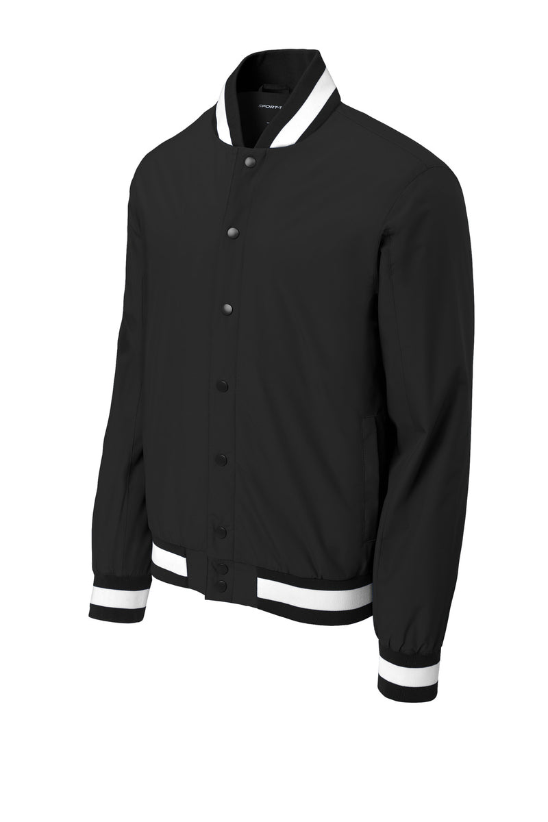 Sport-Tek Insulated Varsity Jacket - Black