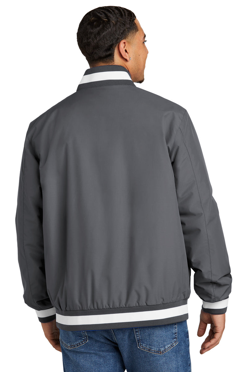 Sport-Tek Insulated Varsity Jacket - Graphite