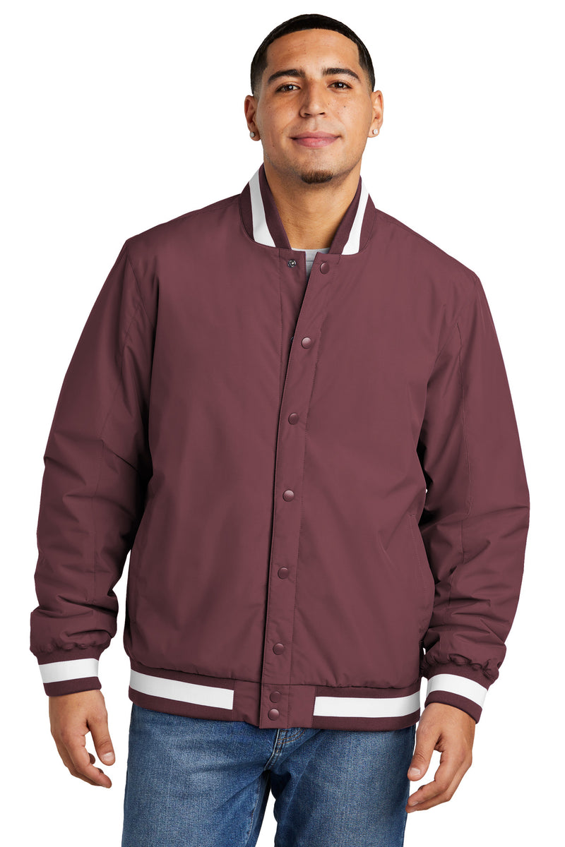 Sport-Tek Insulated Varsity Jacket - Maroon