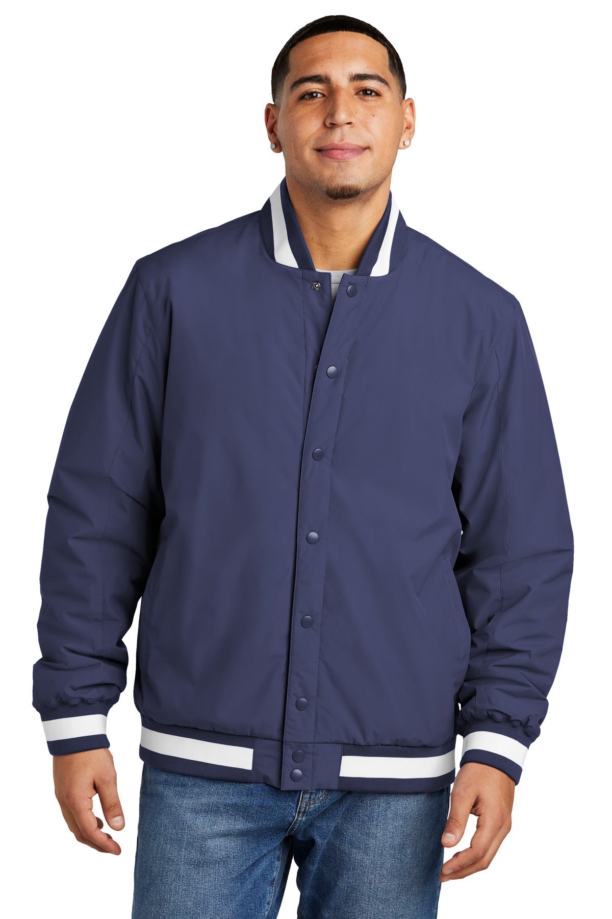 Sport-Tek Insulated Varsity Jacket - True Navy