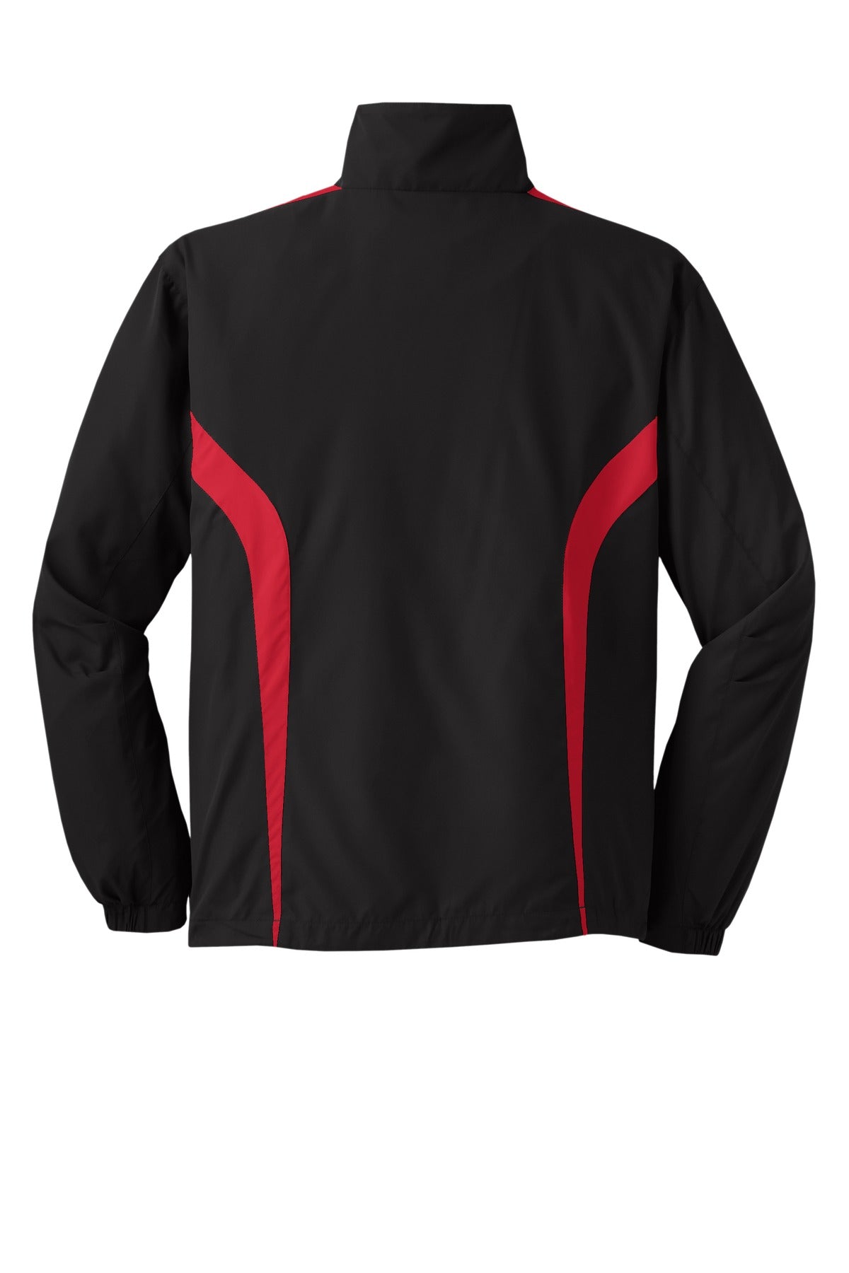 Sport-Tek Colorblock Raglan Jacket - Black/ True Red