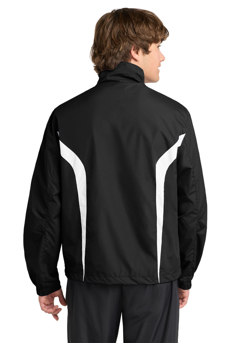 Sport-Tek Colorblock Raglan Jacket - Black/ White