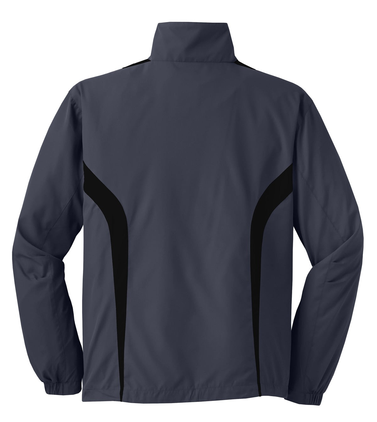 Sport-Tek Colorblock Raglan Jacket - Graphite/ Black flat back