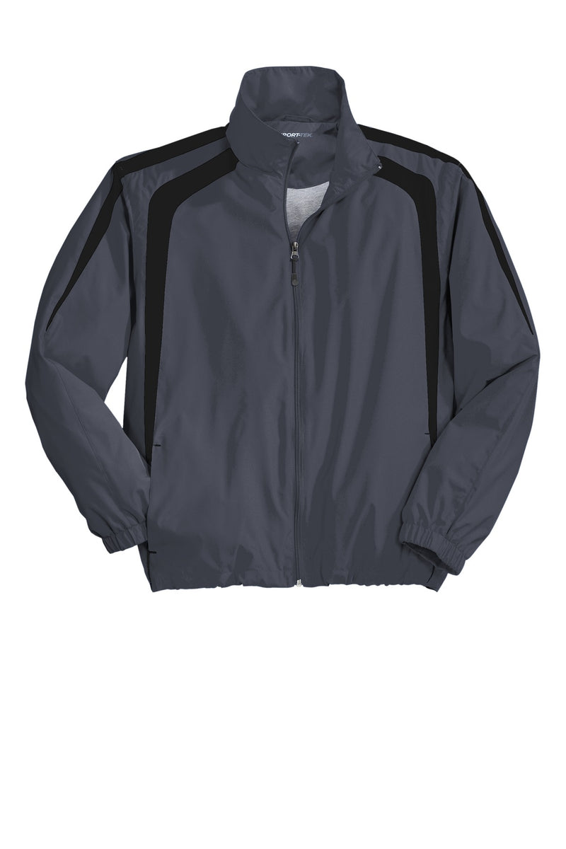 Sport-Tek Colorblock Raglan Jacket - Graphite/ Black