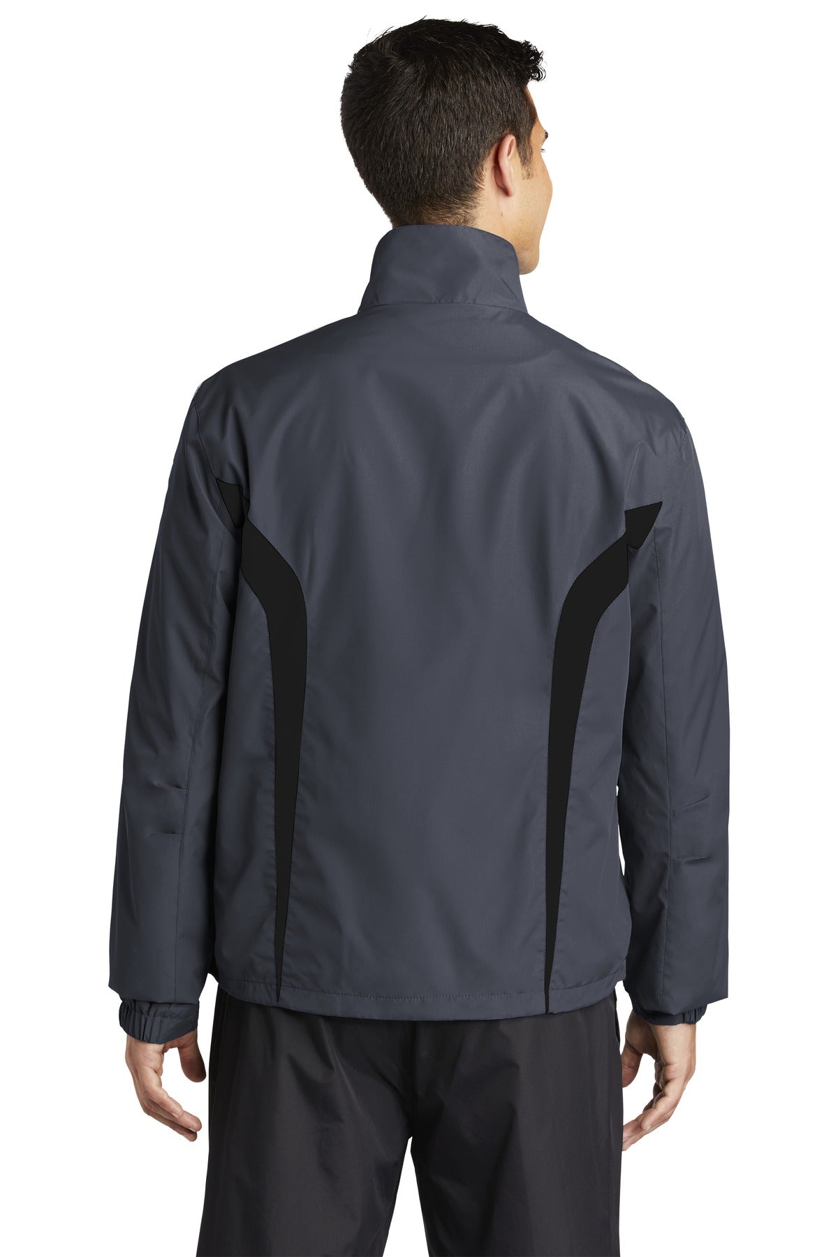 Sport-Tek Colorblock Raglan Jacket - Graphite/ Black