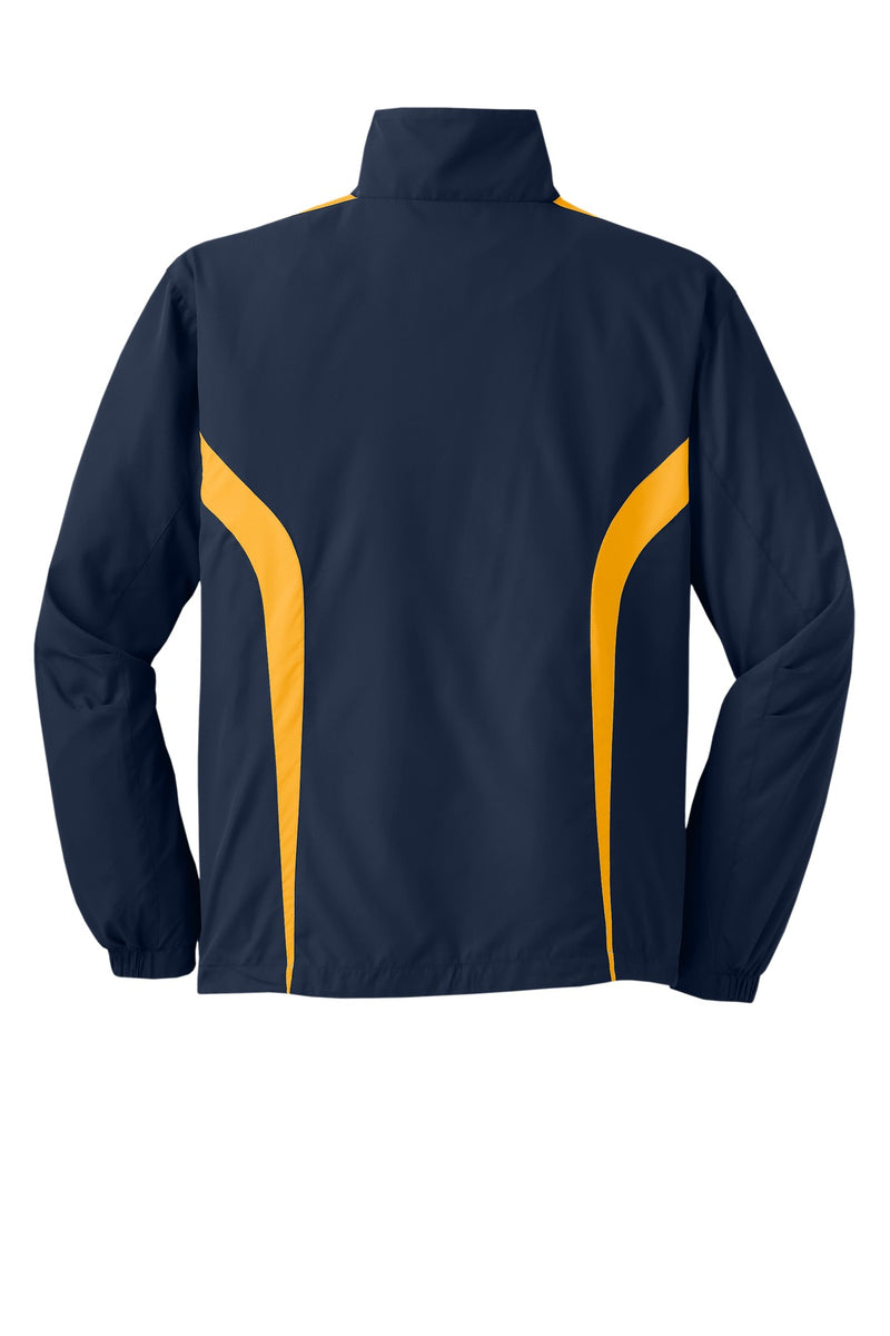 Sport-Tek Colorblock Raglan Jacket - True Navy/ Gold