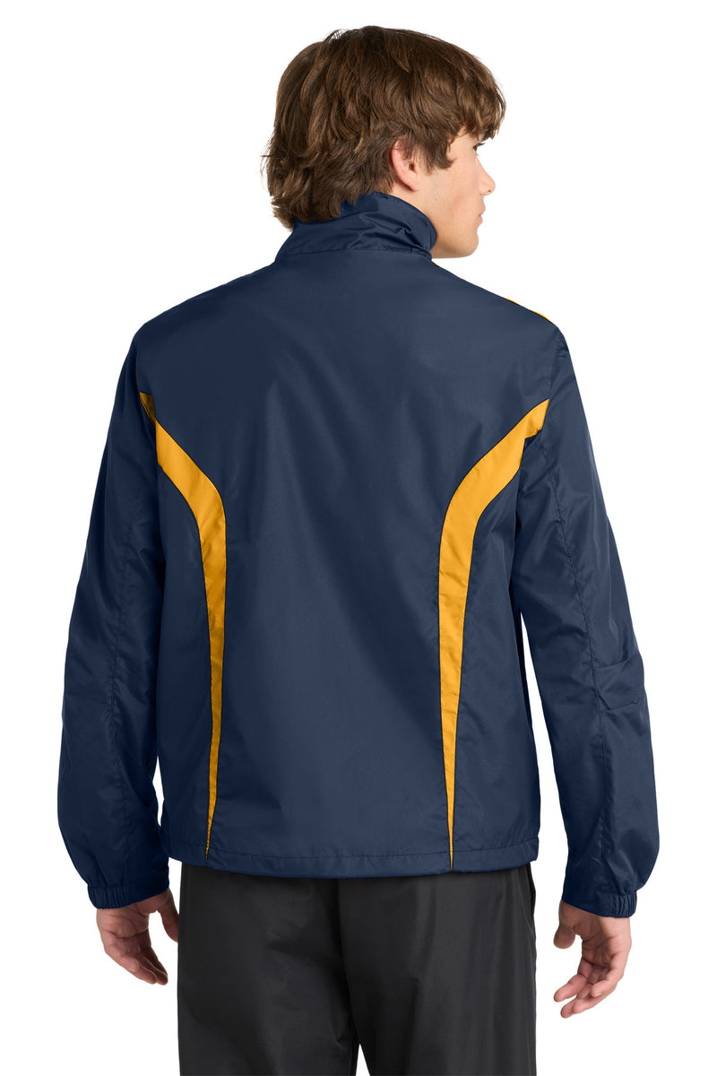Sport-Tek Colorblock Raglan Jacket - True Navy/ Gold