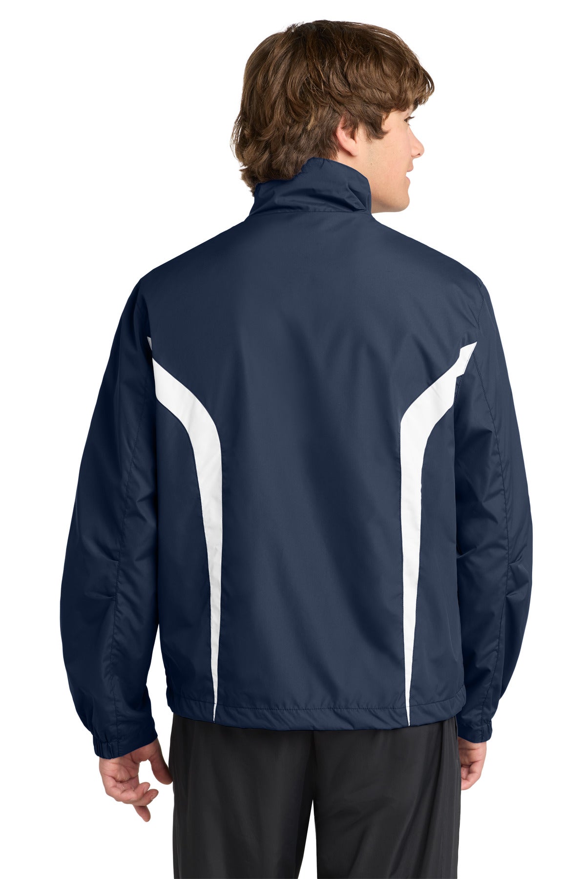 Sport-Tek Colorblock Raglan Jacket - True Navy/ White
