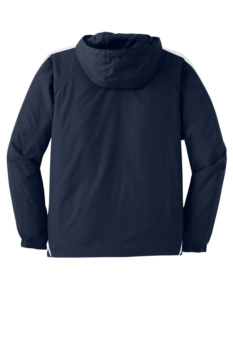 Sport-Tek Colorblock Raglan Anorak - True Navy/ White
