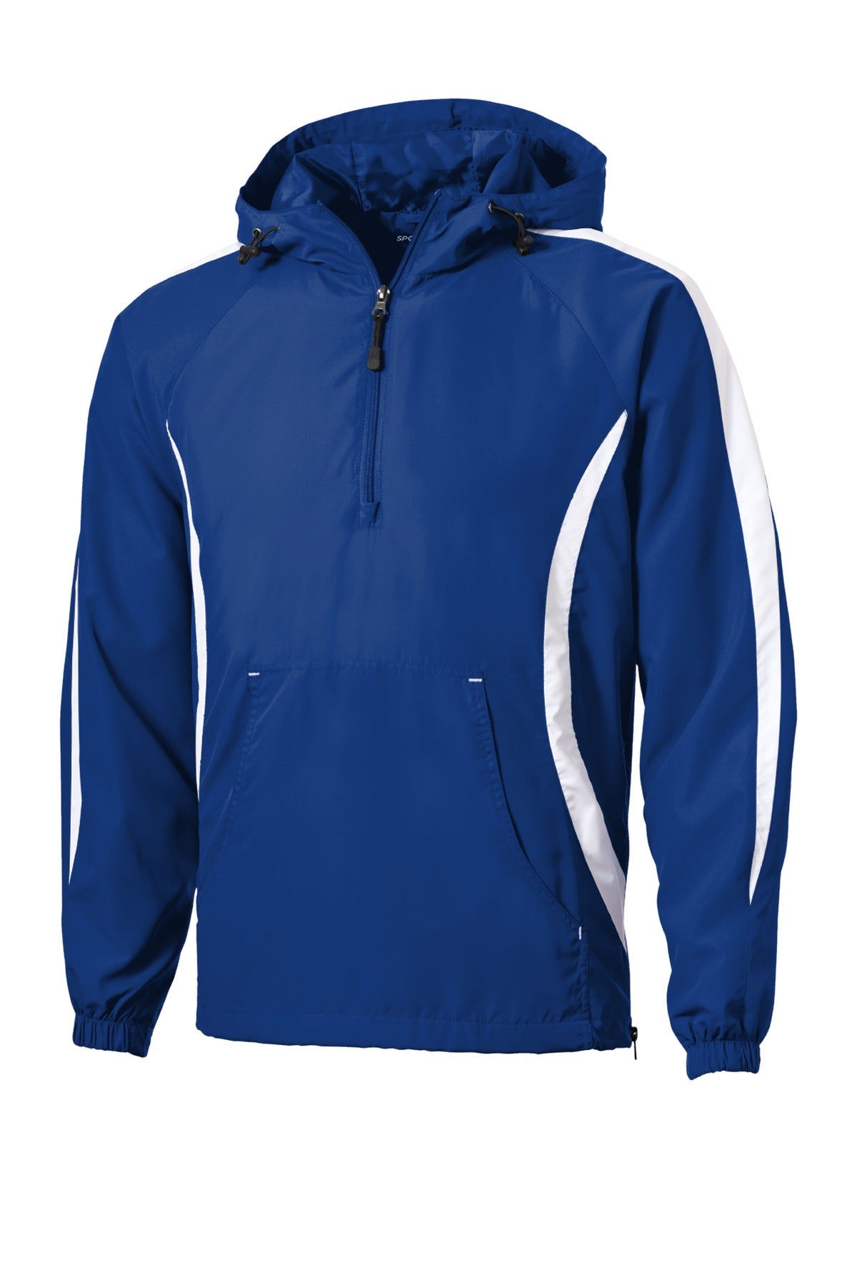 Sport-Tek Colorblock Raglan Anorak - True Royal/ White