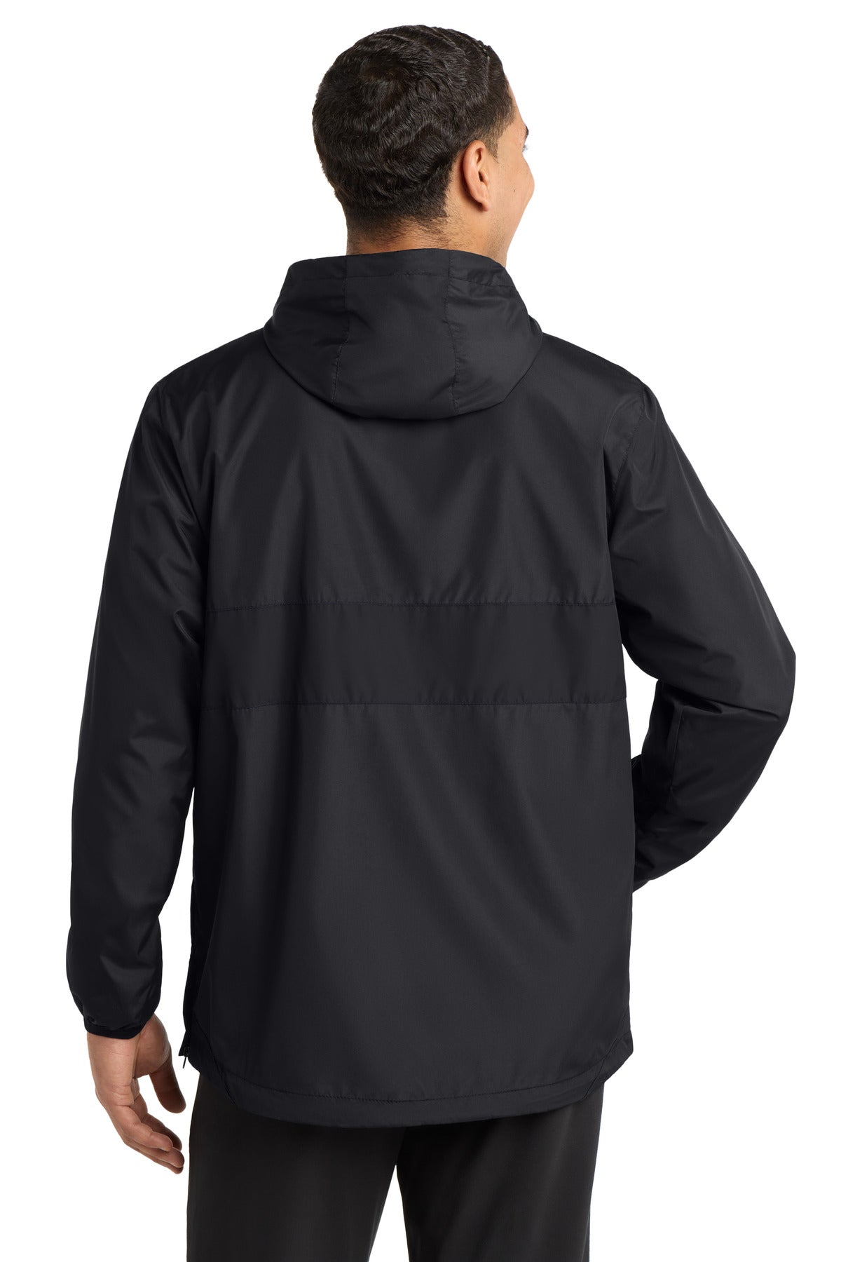 Sport-Tek Zipped Pocket Anorak - Black/ Black