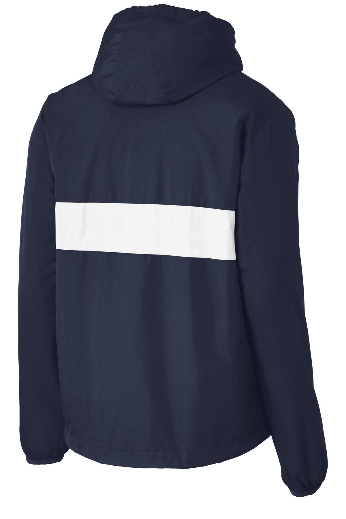 Sport-Tek Zipped Pocket Anorak - True Navy/ White