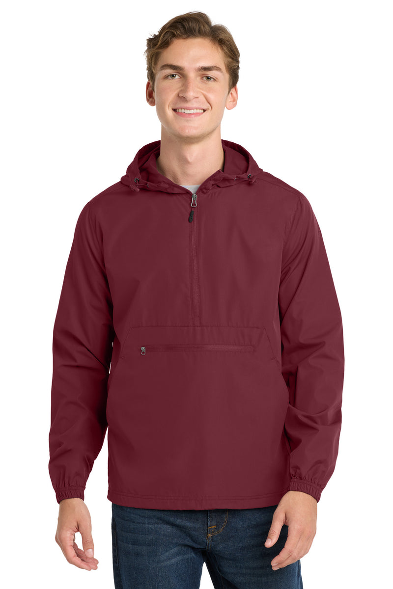 Sport-Tek  Packable Anorak - Maroon