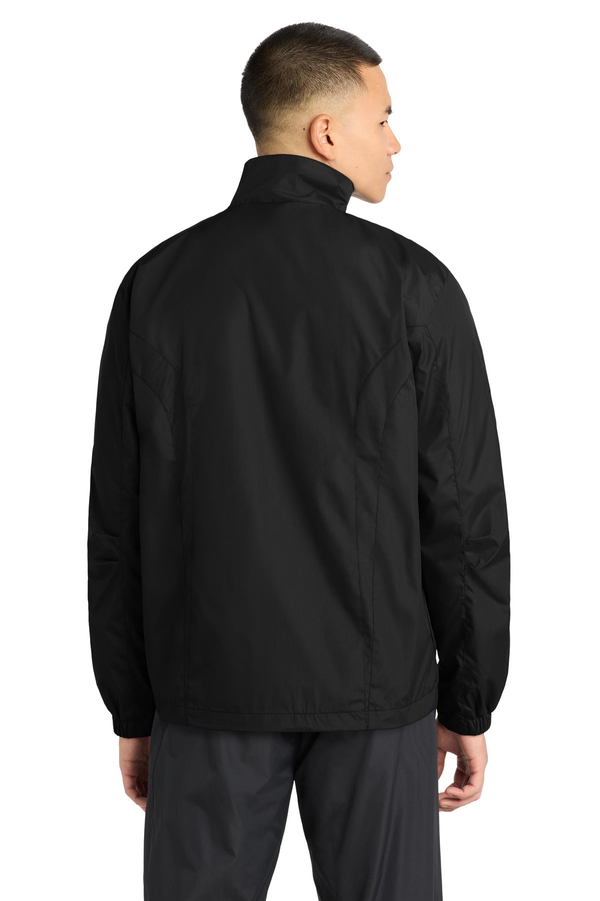 Sport-Tek Full-Zip Wind Jacket - Black