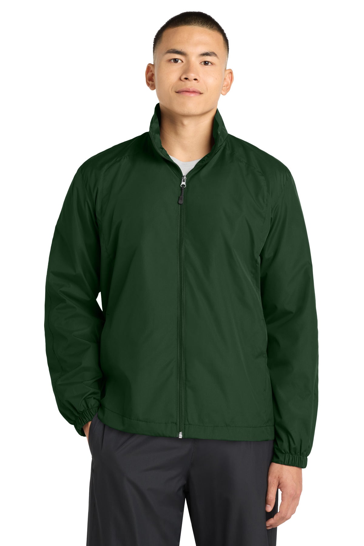 Sport-Tek Full-Zip Wind Jacket - Forest Green