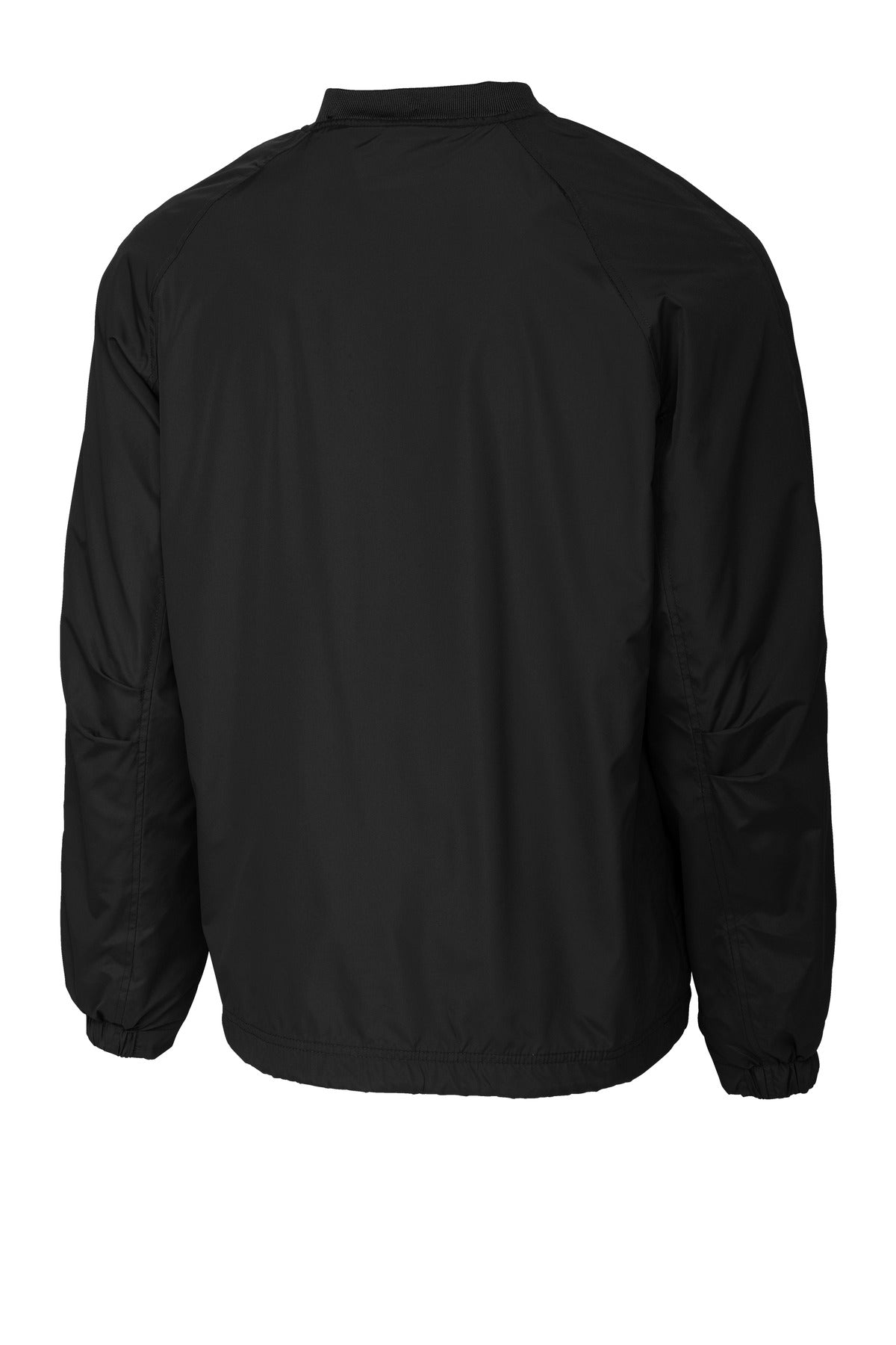 Sport-Tek V-Neck Raglan Wind Shirt - Black