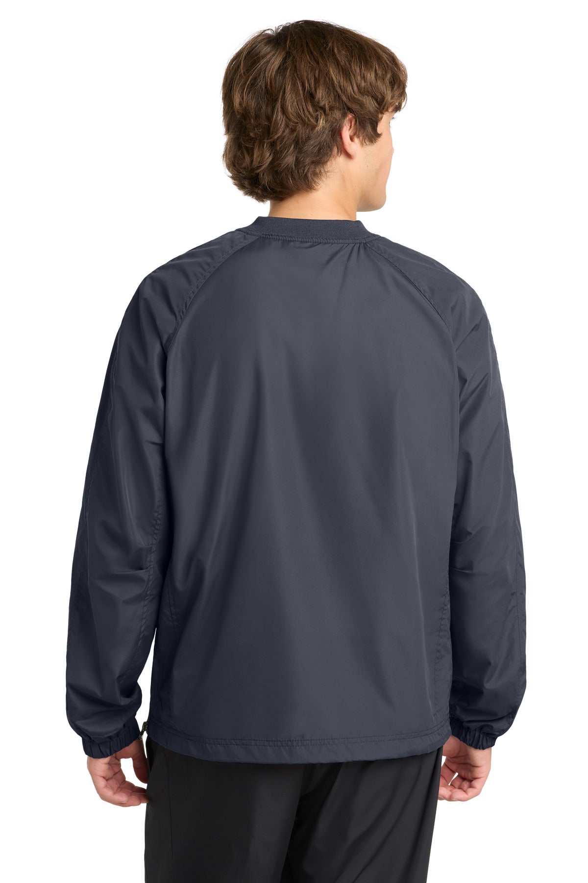 Sport-Tek V-Neck Raglan Wind Shirt - Graphite