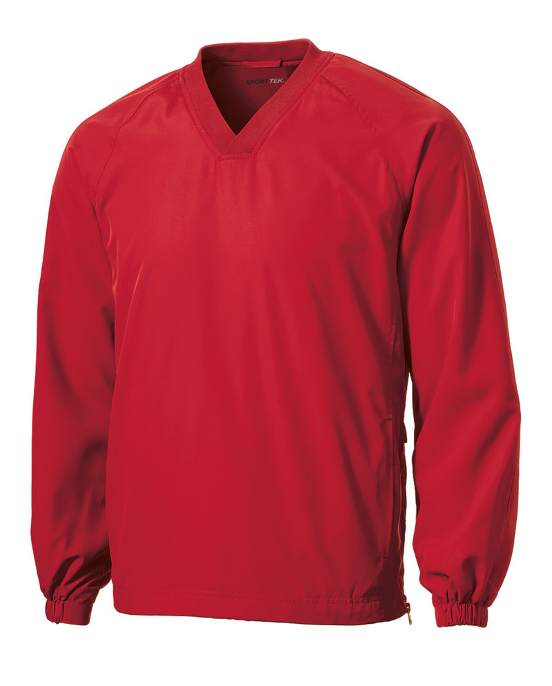 Sport-Tek V-Neck Raglan Wind Shirt - True Red