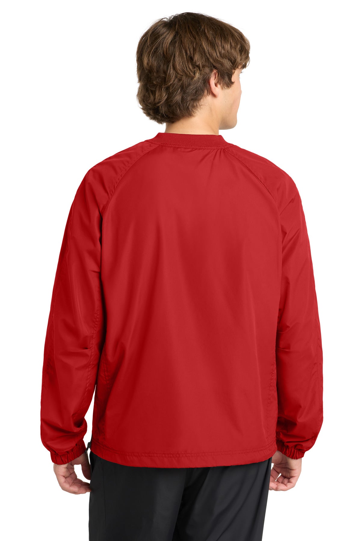 Sport-Tek V-Neck Raglan Wind Shirt - True Red
