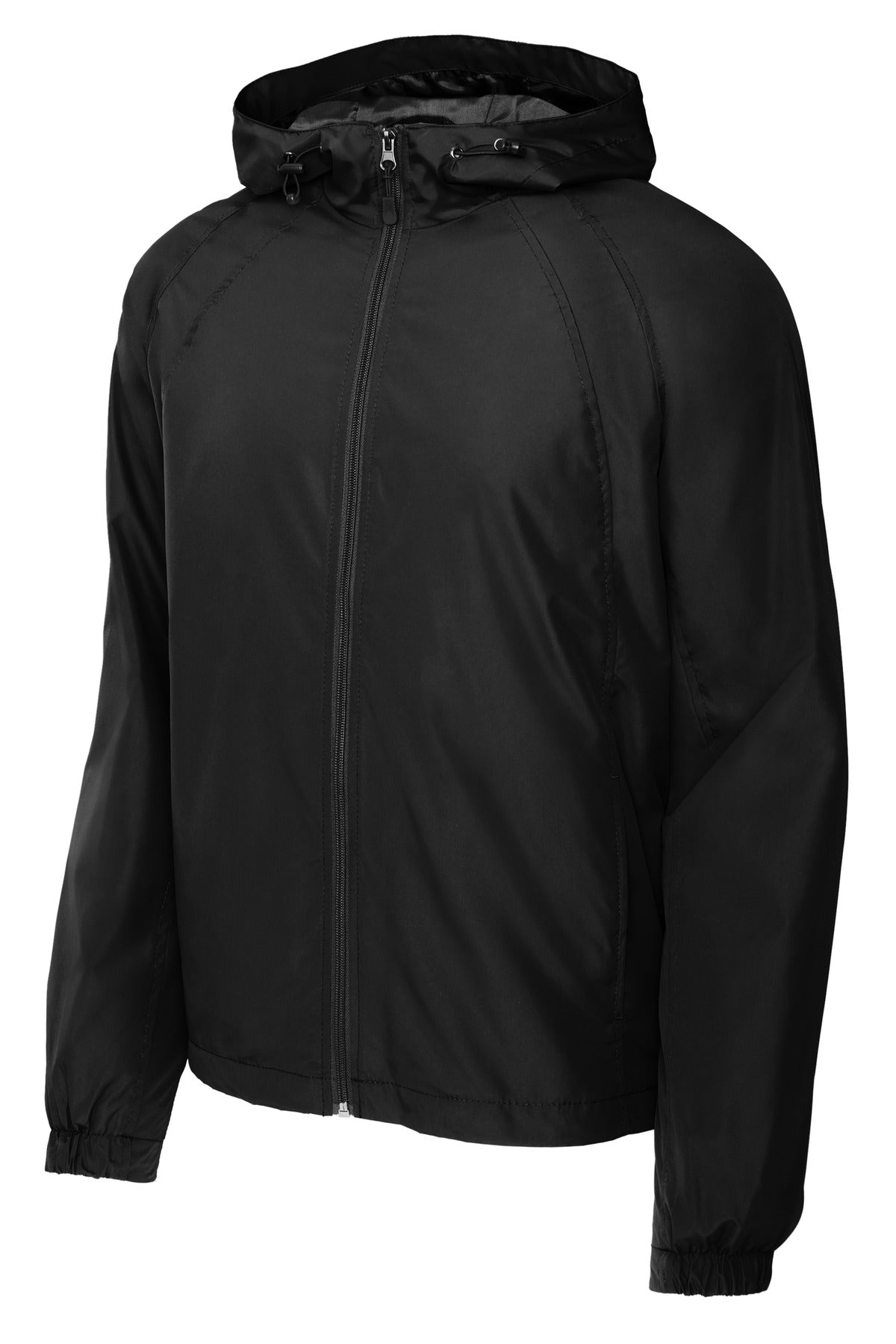 Sport-Tek Hooded Raglan Jacket - Black