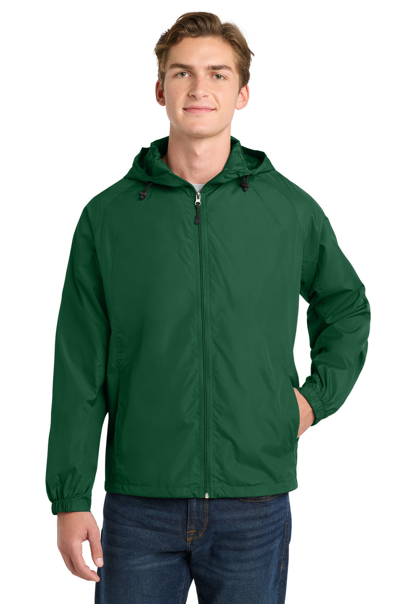 Sport-Tek Hooded Raglan Jacket - Forest Green
