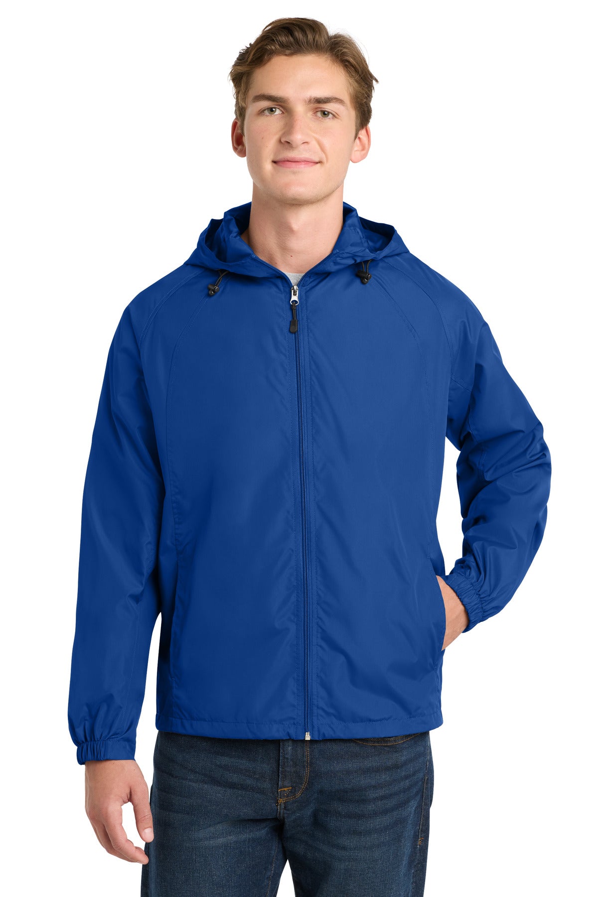 Sport-Tek Hooded Raglan Jacket - True Royal