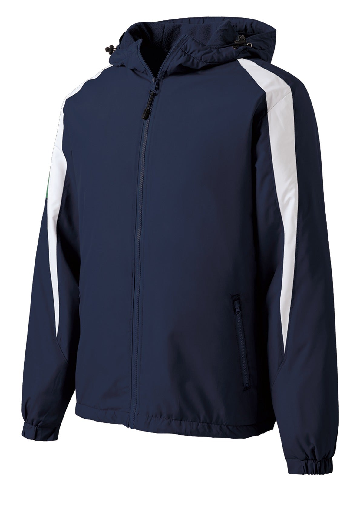 Sport-Tek Fleece-Lined Colorblock Jacket - True Navy/ White