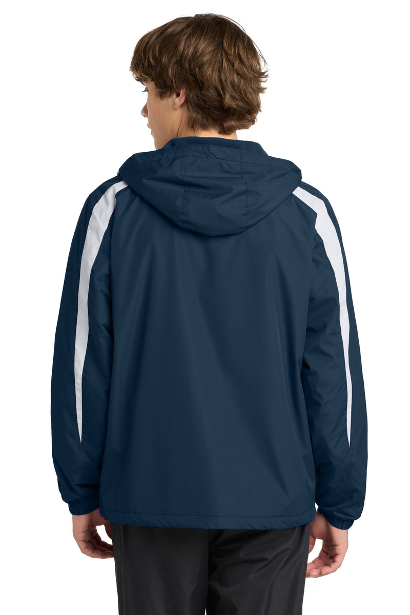 Sport-Tek Fleece-Lined Colorblock Jacket - True Navy/ White