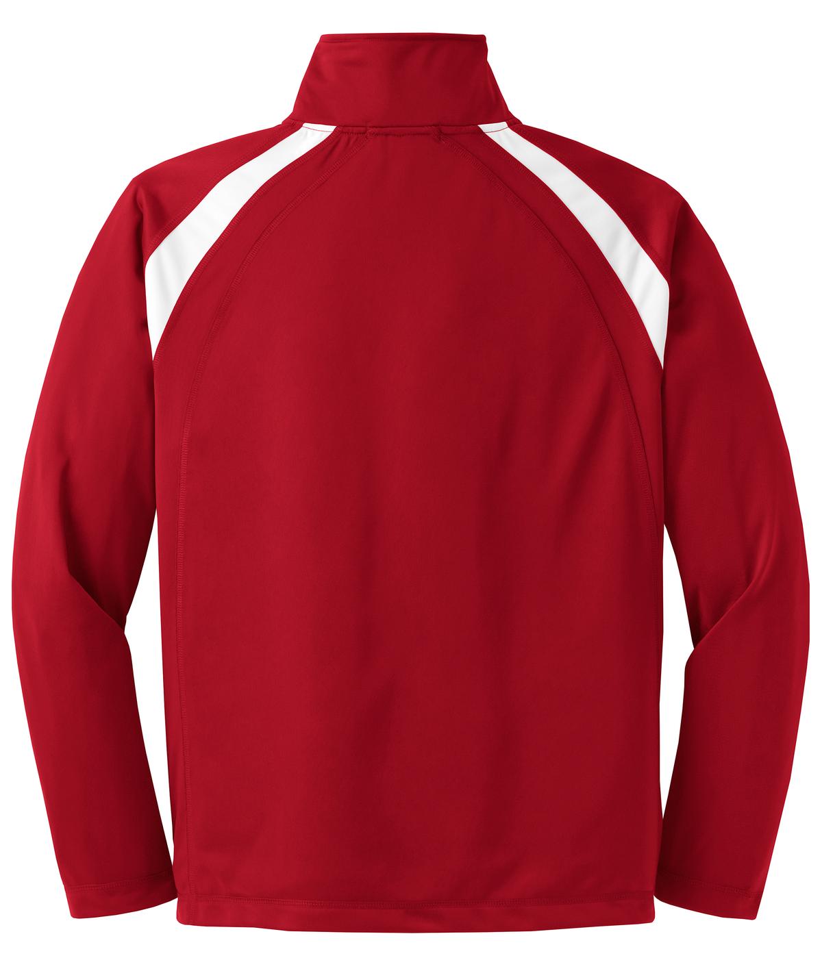 Sport-Tek Tricot Track Jacket - True Red/ White
