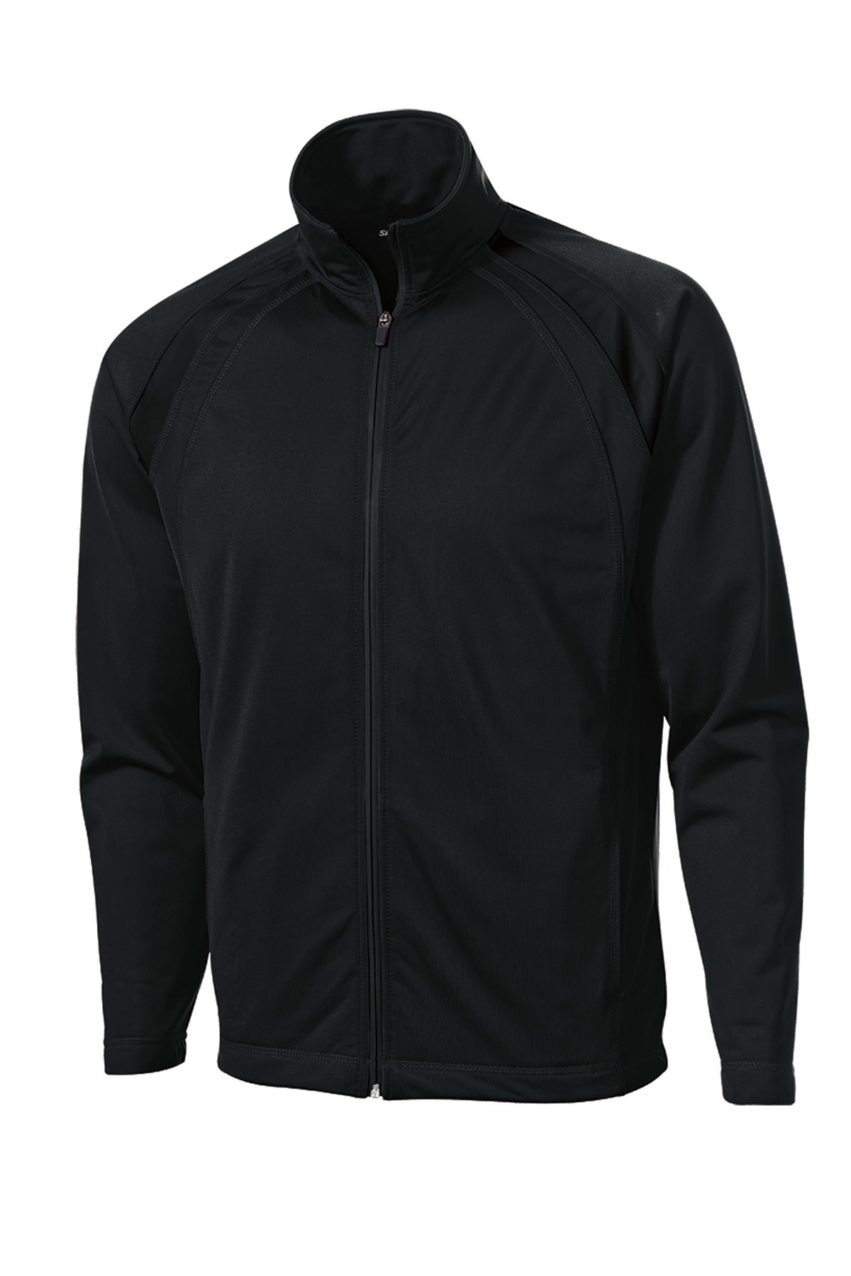 Sport-Tek Tricot Track Jacket - Black/ Black