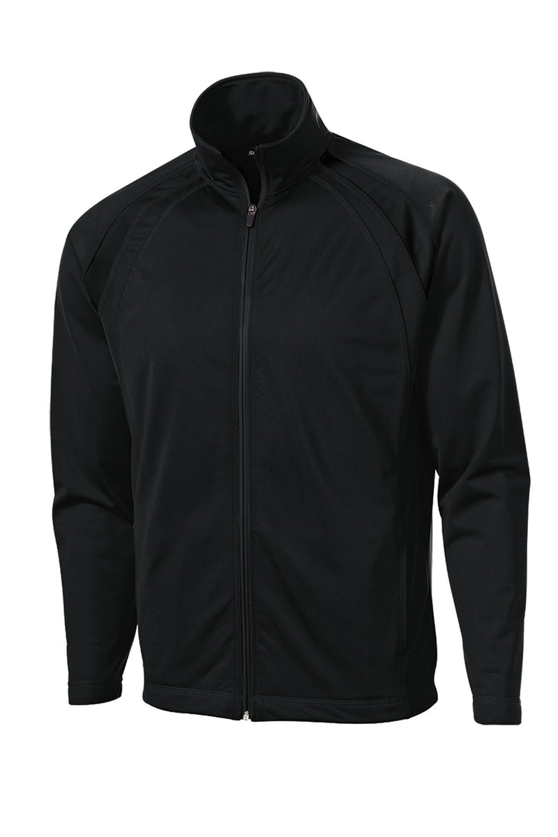 Sport-Tek Tricot Track Jacket - Black/ Black