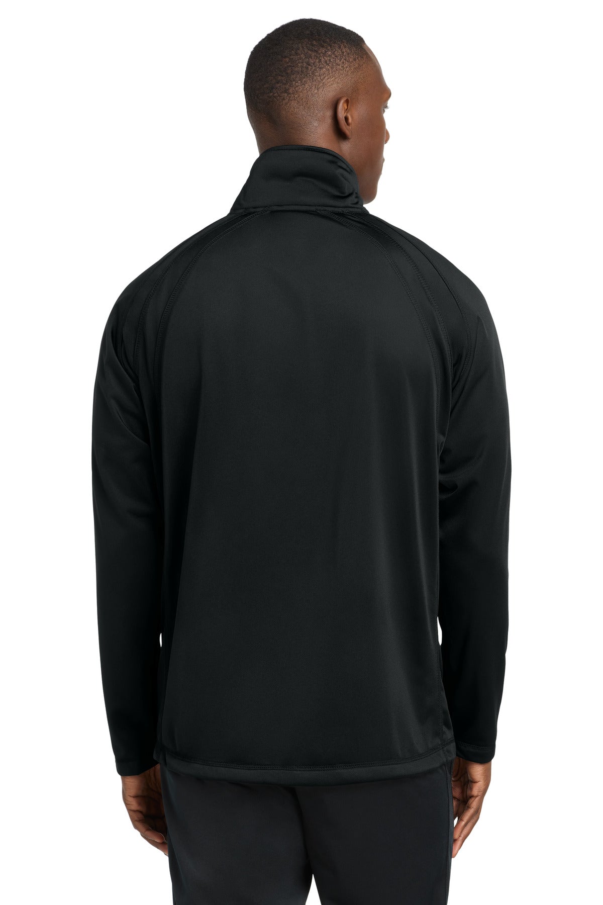 Sport-Tek Tricot Track Jacket - Black/ Black