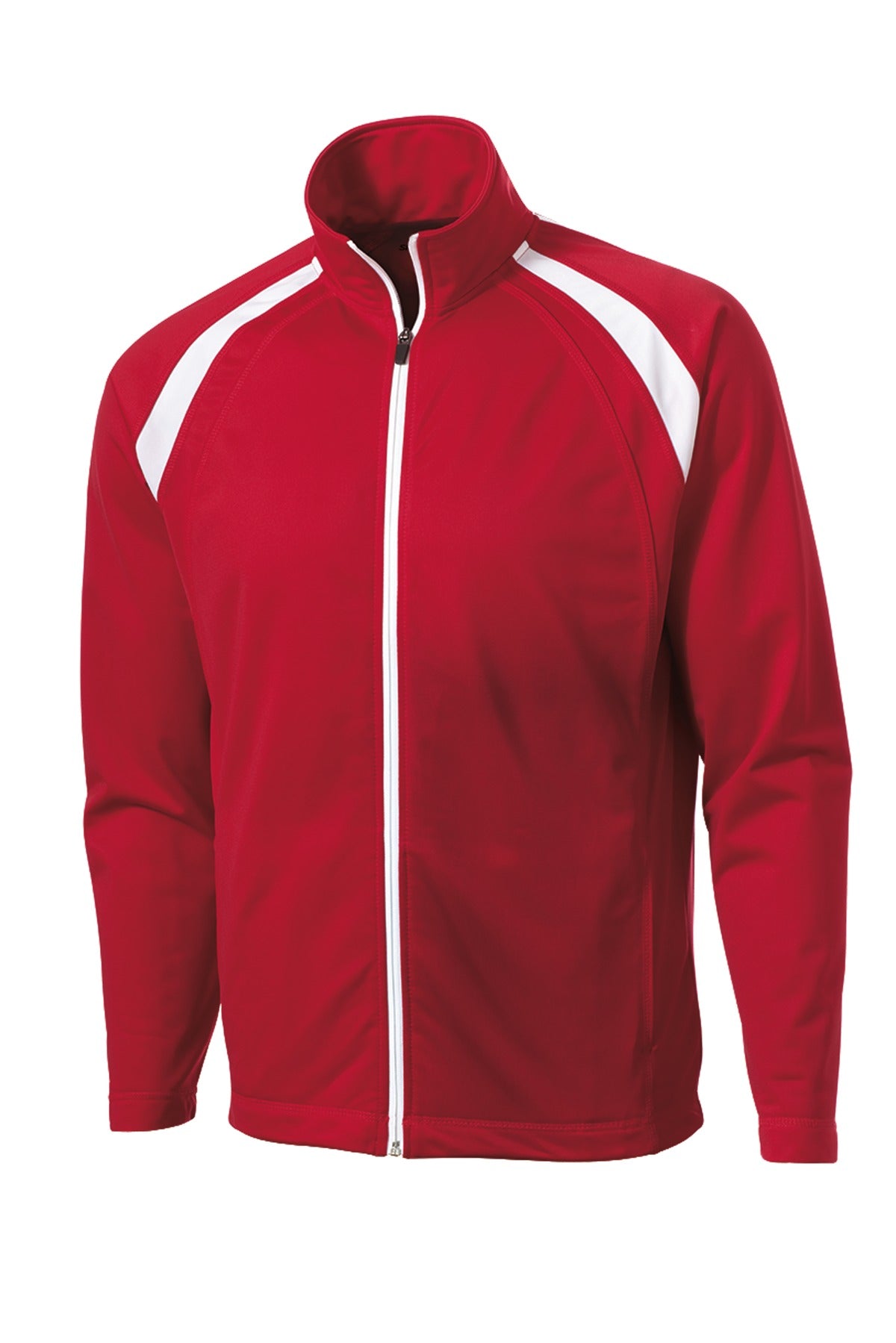 Sport-Tek Tricot Track Jacket - True Red/ White
