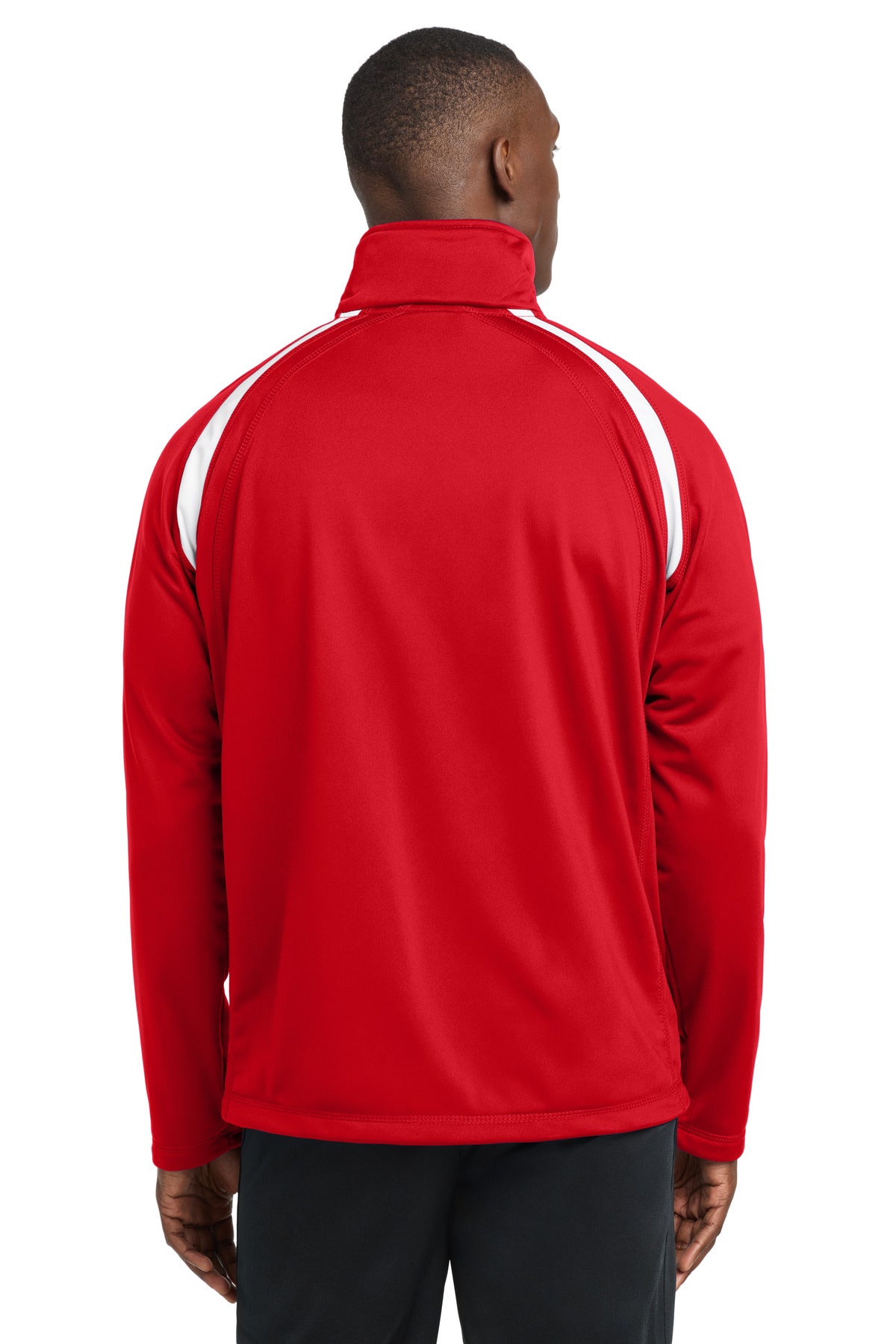 Sport-Tek Tricot Track Jacket - True Red/ White