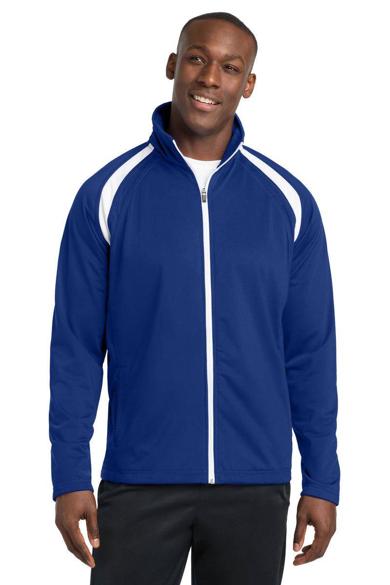Sport-Tek Tricot Track Jacket - True Royal/ White