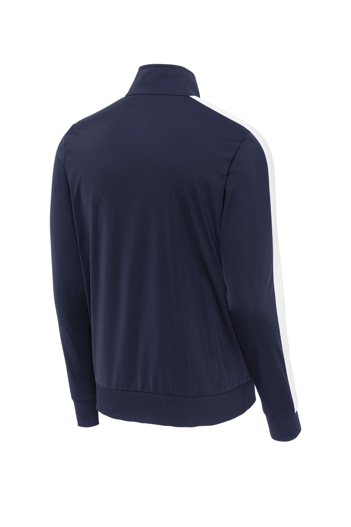 Sport-Tek  Tricot Sleeve Stripe Track Jacket - True Navy/ White