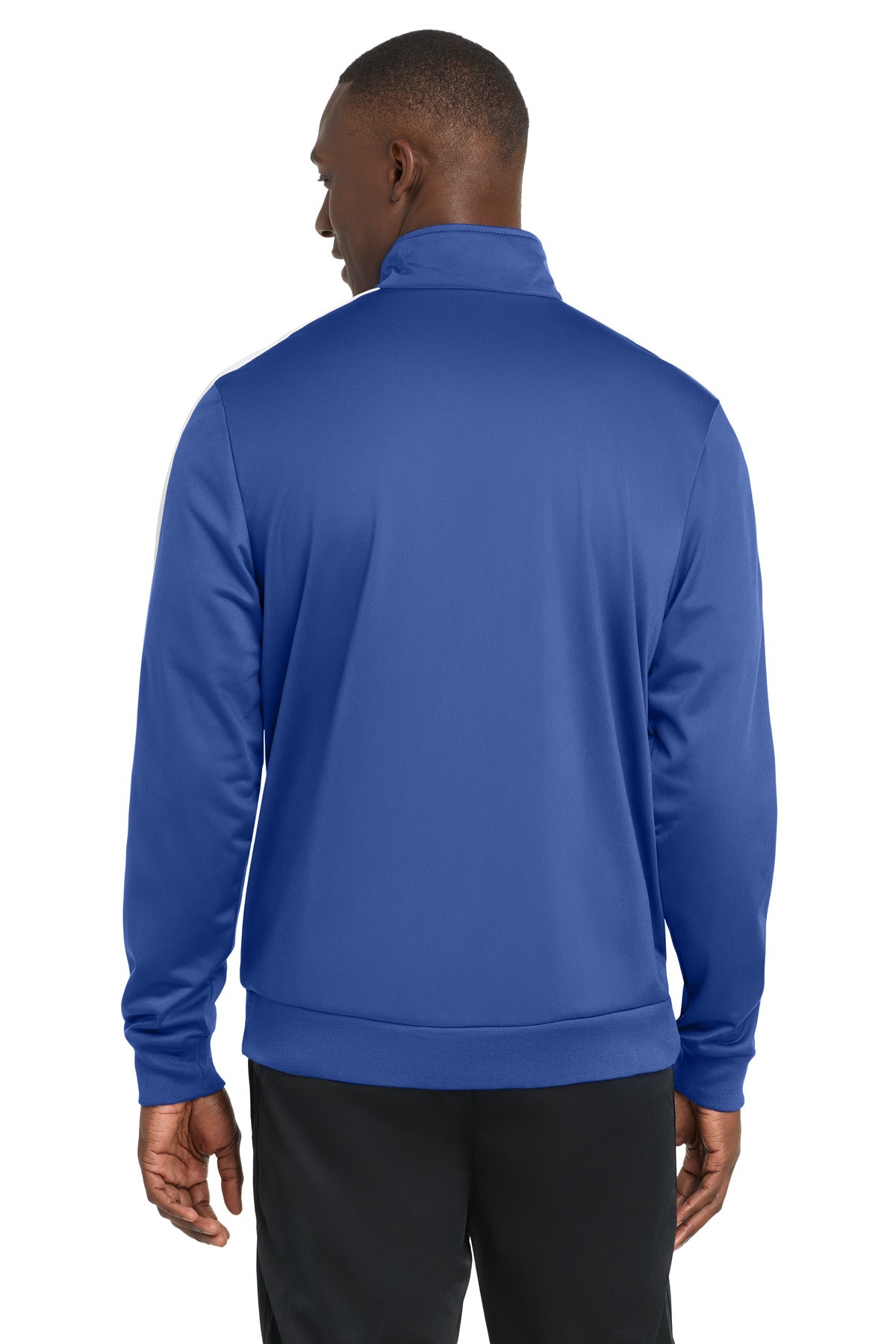 Sport-Tek  Tricot Sleeve Stripe Track Jacket - True Royal/ White