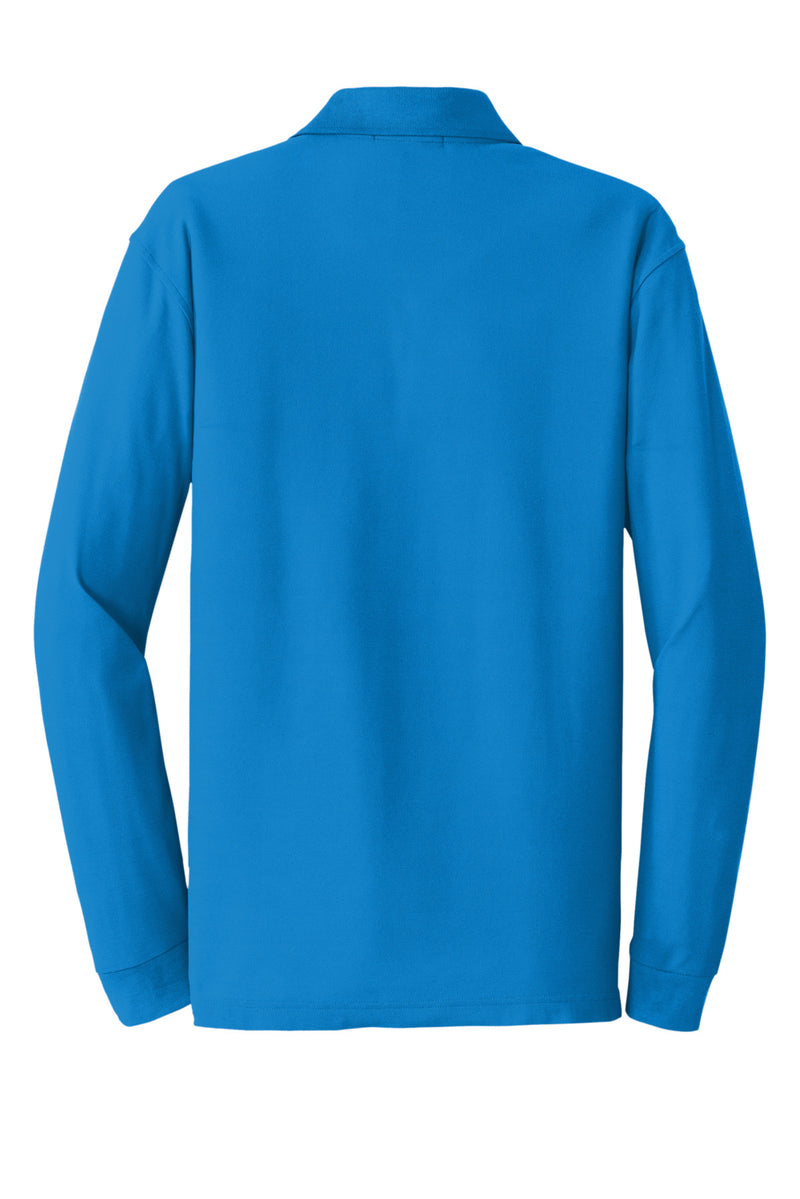 Port Authority Long Sleeve Core Classic Pique Polo - Coastal Blue